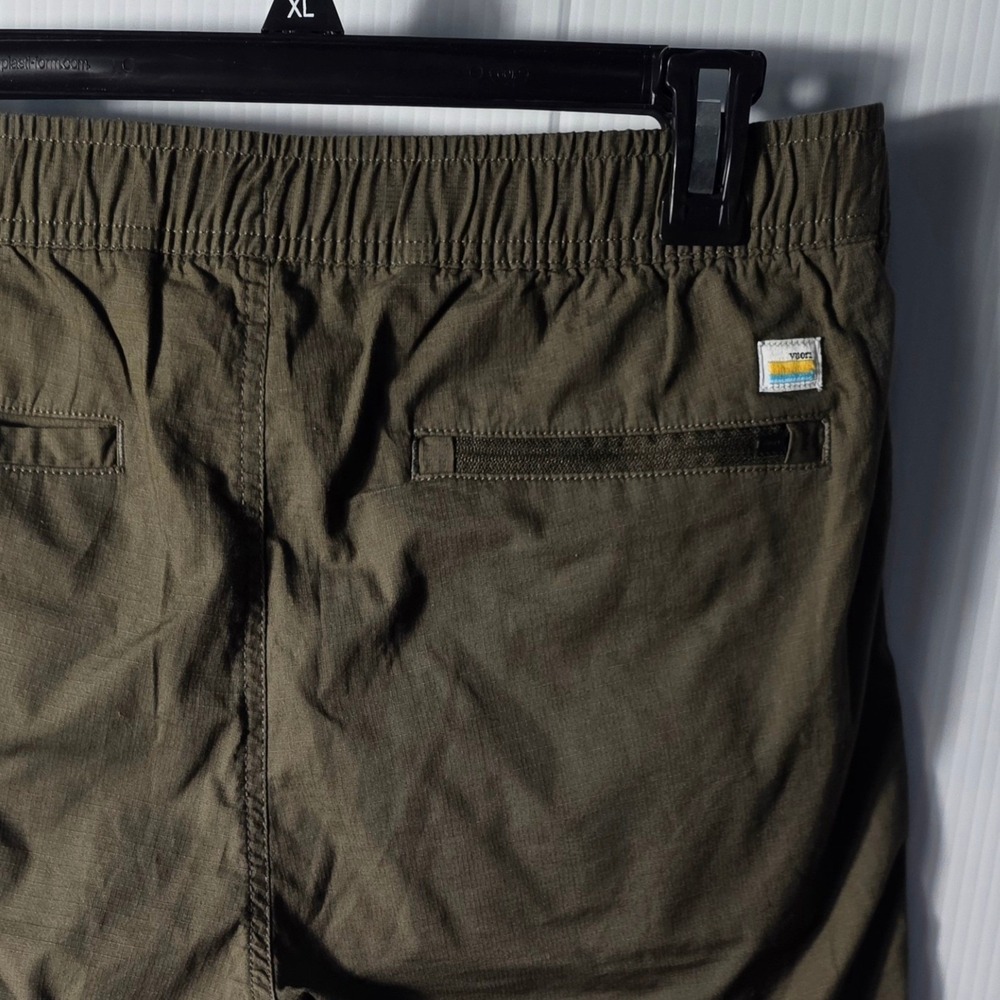 Vuori Ripstop Shorts Mens Medium Dark Oregano Green Organic Cotton Hiking V330 - Picture 5 of 8
